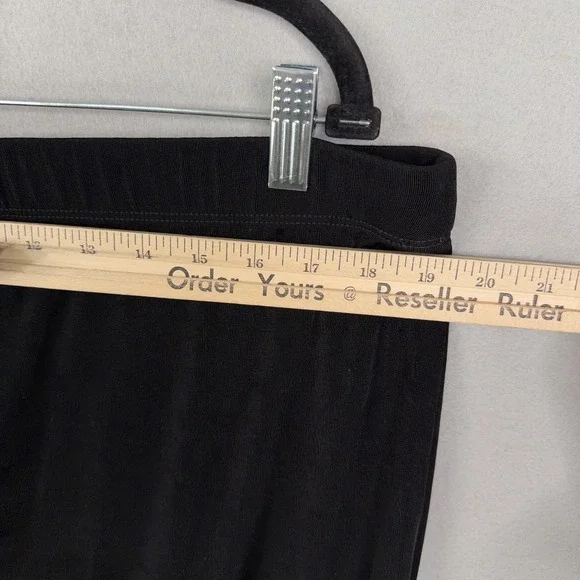 Chicos Pants Womens XL Black Pull On Stretch Straight Leg Acetate Blend Travel - Picture 10 of 16